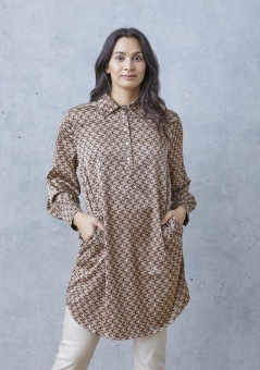 Isay Melba Printed Tunic Browny Lux